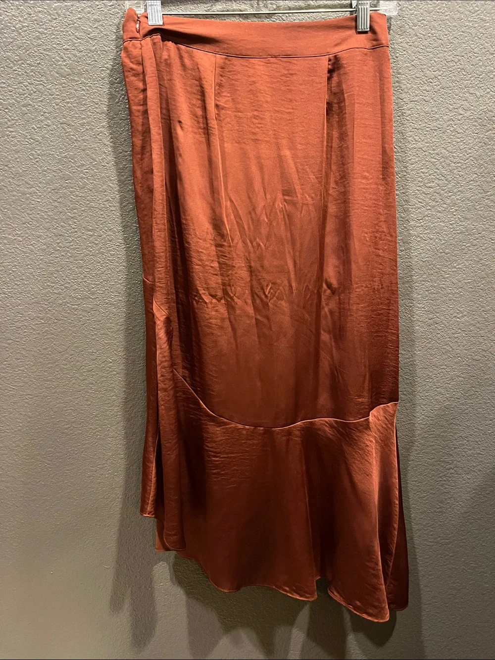 Free people silky asymmetrical midi skirt